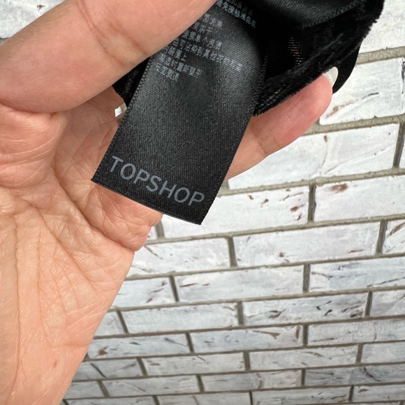 Topshop | Black Velvet Crop Top - Picture 8 of 9